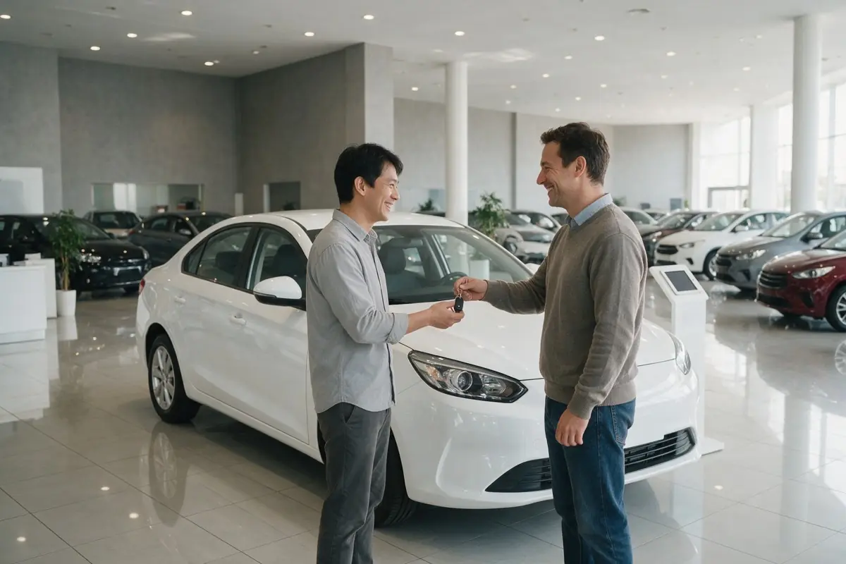 Entrega de llaves de un auto nuevo